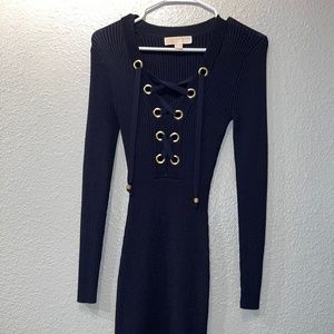 Bodycon long sleeve dress.